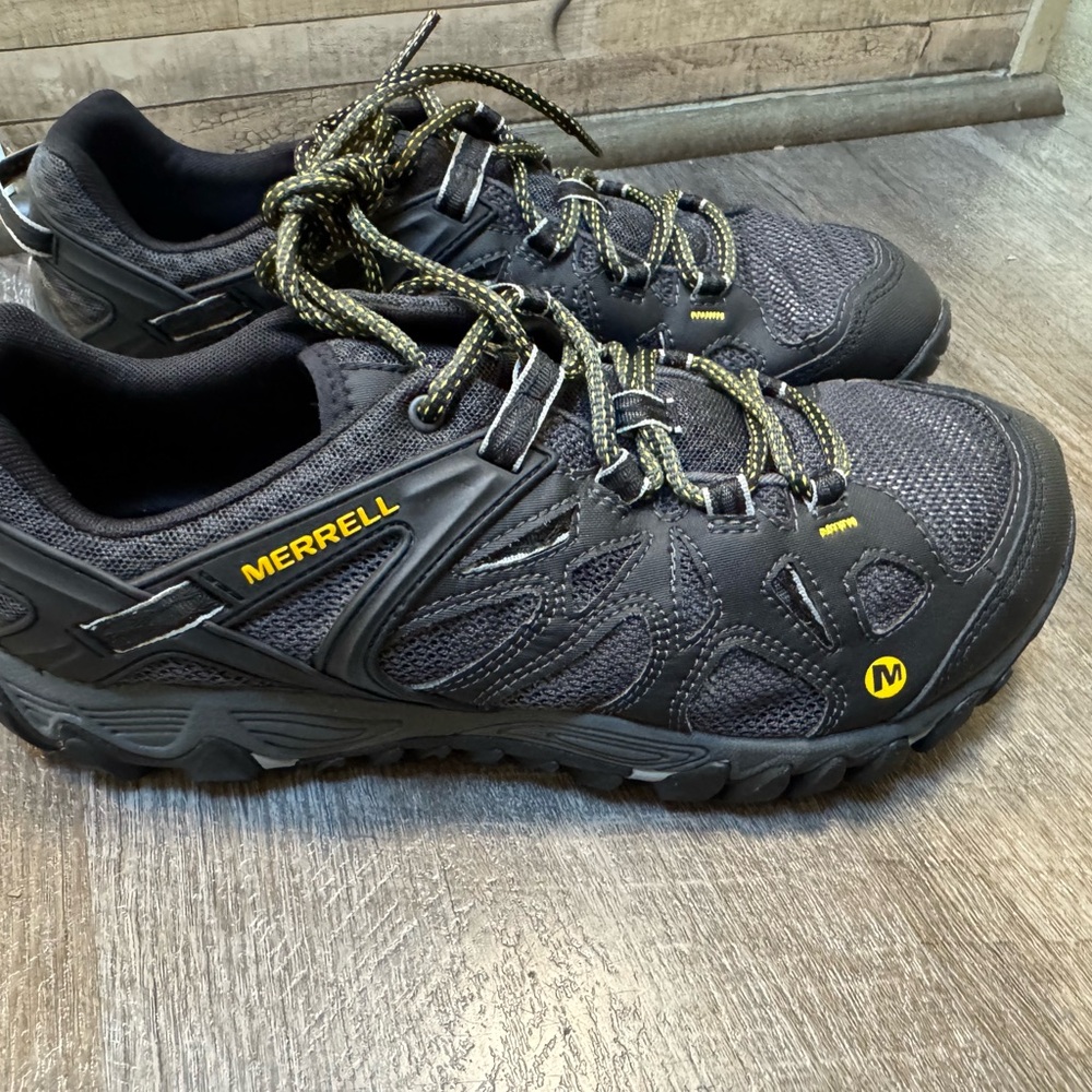 Merrell Black Athletic Shoes with Rugged Design